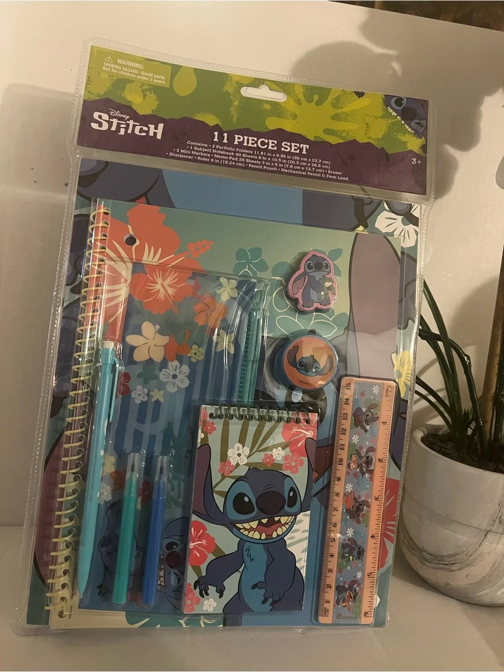 Disney Stitch Stationery Set - Turquoise, Purple & Coral